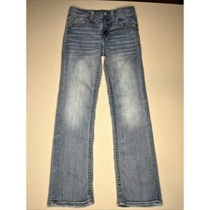 BKE Buckle Boys Conner Straight Adjustable Waist Blue Jeans Size 12 Regular